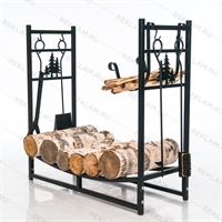 дровница с декоративными элементами