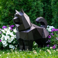 полигональная фигура собака