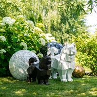 металлические полигональные фигуры для благоустройства территории