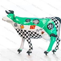 современная реклама бизнеса с фигурой коровы