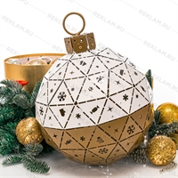 металлический новогодний шар