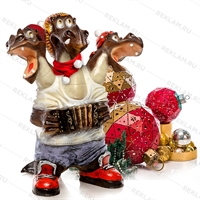 Фигура рекламная Змей Горыныч с гармонью, стеклопластик, 124 см. - фото 46916