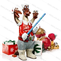 Рекламная фигура Змей Горыныч на охоте, стеклопластик, 175 см. - фото 46917