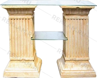 Стол две колонны с 2-полками - фото 4694