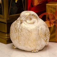 птица цв.белый с золотом