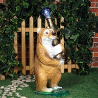 Светильник садовый Медведь с фонарём F07124