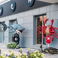 Рекламная фигура подвесная для океанариума Акула U09171-П стеклопластик - фото 48304