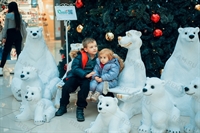 новогодняя фотозона с медведями