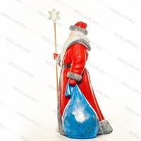 Фигура Дед Мороз с посохом U09379 стеклопластик h=194 см - фото 48909