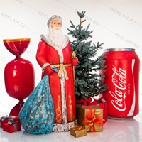 Фигура Дед Мороз, стеклопластик, 168 см. - фото 48933