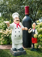 Ростовая фигура Повар с хинкали, стеклопластик - фото 49099