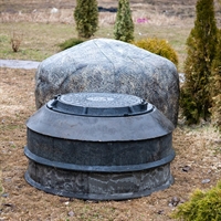 Крышка септика Валун Моераки, стеклопластик, d 125 см. - фото 49125