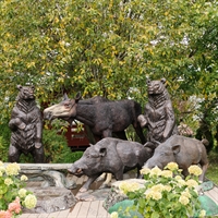 Фигура Медведь, покраска под бронзу, фибергласс, 215 см. - фото 49175