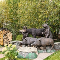 Ростовая фигура Медведь, фибергласс, 215 см. - фото 49219