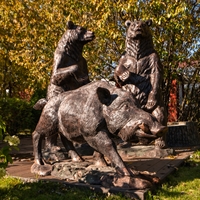 Ростовая фигура Медведь, фибергласс, 215 см. - фото 49221