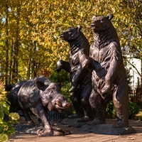 Ростовая фигура Медведь, фибергласс, 215 см. - фото 49225