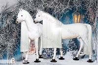 Конь белый фигура стеклопластик 235x190 см. - фото 49529