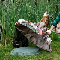 Крышка для септика Бобёр на запруде F07095 стеклопластик, ширина 92 см - фото 49665