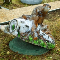 Крышка для септика Бобёр на запруде F07095 стеклопластик, ширина 92 см - фото 49672