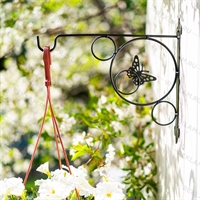 Кронштейн для цветов декоративный с бабочкой - фото 49834