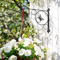 Кронштейн для цветов декоративный с бабочкой - фото 49836
