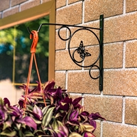 Кронштейн для цветов декоративный с бабочкой - фото 49839