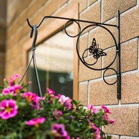 Кронштейн для цветов декоративный с бабочкой - фото 49840