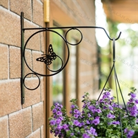 Кронштейн для цветов декоративный с бабочкой - фото 49841