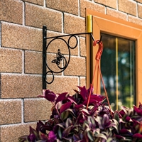 Кронштейн для цветов декоративный с бабочкой - фото 49844