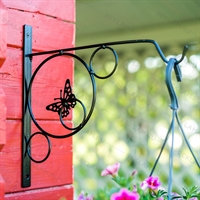 Кронштейн для цветов декоративный с бабочкой - фото 49845