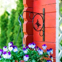 Кронштейн для цветов декоративный с бабочкой - фото 49847