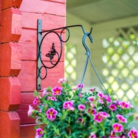 Кронштейн для цветов декоративный с бабочкой - фото 49848