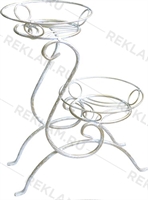 Подставка из металла на 2 цветка - фото 50062