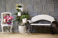 Подставка из металла на 2 цветка - фото 50069