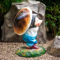 Садовая фигура Ежик с грибом - фото 50172