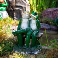 Фигурки Лягушки на скамейке - фото 50179