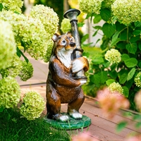 Садовый светильник Медведь F07124 полистоун h=70 см - фото 50205