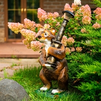 Садовый светильник Медведь F07124 полистоун h=70 см - фото 50208