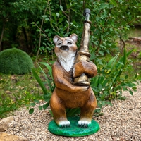 Садовый светильник Медведь F07124 полистоун h=70 см - фото 50210