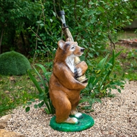 Садовый светильник Медведь F07124 полистоун h=70 см - фото 50211