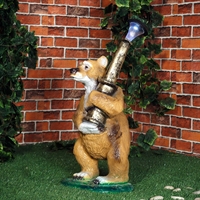 Садовый светильник Медведь F07124 полистоун h=70 см - фото 50214