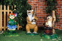 Садовый светильник Медведь F07124 полистоун h=70 см - фото 50215