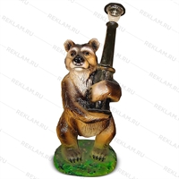 Садовый светильник Медведь F07124 полистоун h=70 см - фото 50217