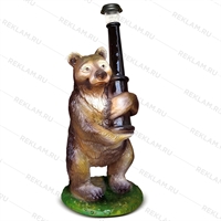 Садовый светильник Медведь F07124 полистоун h=70 см - фото 50218