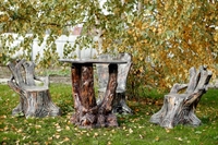 Декоративный стол Три ствола с деревянной столешницей U07504 - фото 50272