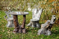 Декоративный стол Три ствола с деревянной столешницей U07504 - фото 50274