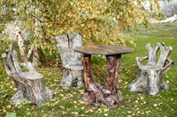 Декоративный стол Три ствола с деревянной столешницей U07504 - фото 50275