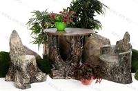 Декоративный стол Три ствола с деревянной столешницей U07504 - фото 50277