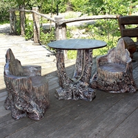 Декоративный стол Три ствола с деревянной столешницей U07504 - фото 50279