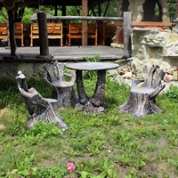 Декоративный стол Три ствола с деревянной столешницей U07504 - фото 50280